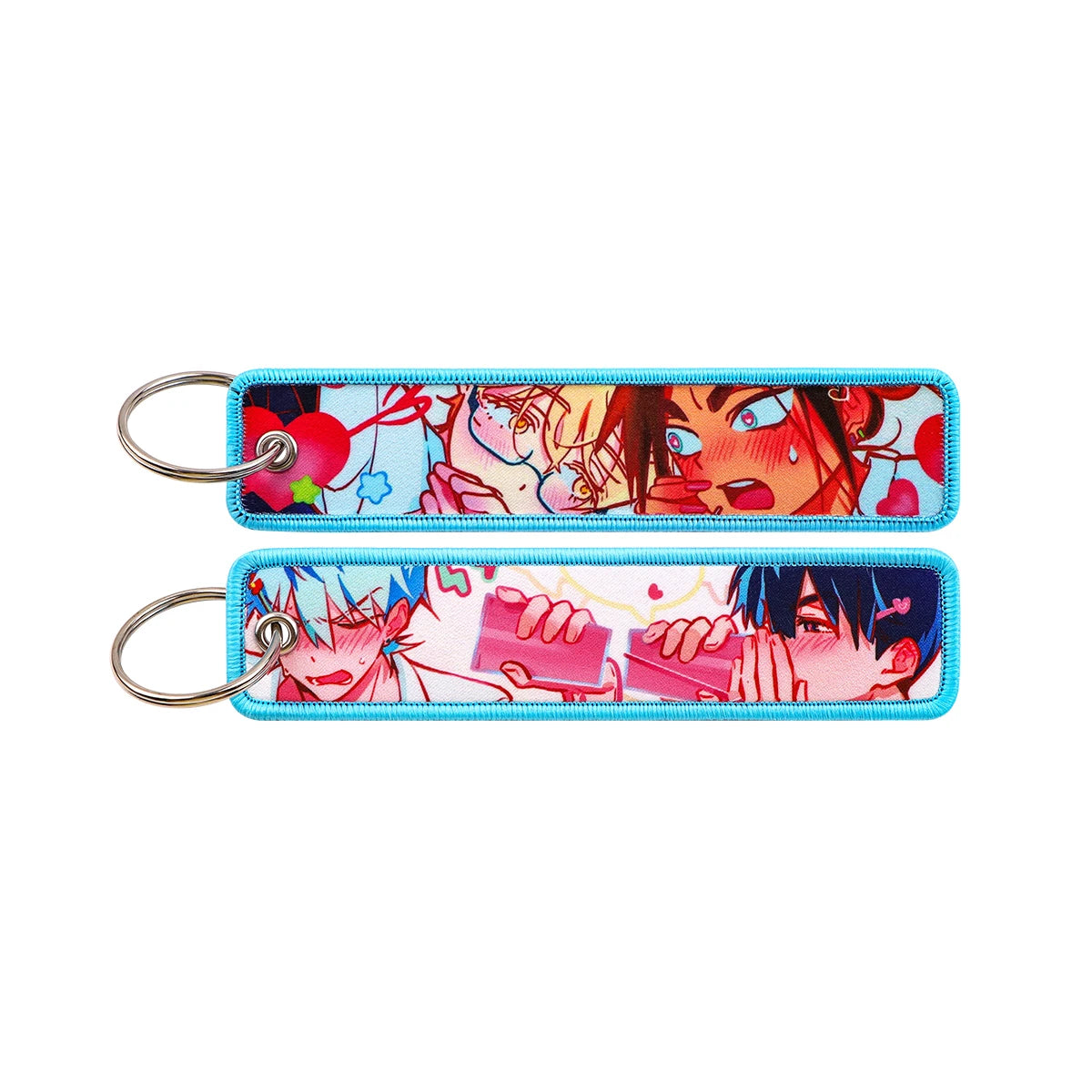 Classic Anime Cool Embroidery Key Fobs Key Tag Motorcycles Cars Backpack Chaveiro Keychain For Friends Fashion Key Ring Gifts