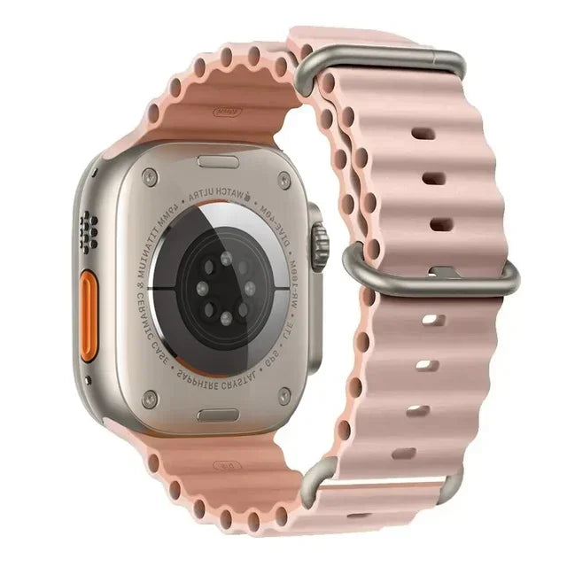 Ocean strap For Apple Watch Ultra 2 Band 49mm 10 9 8 7 45mm 41mm Silicone Bracelet Wristband iWatch 6 5 4 3 SE 44mm 40 42mm band