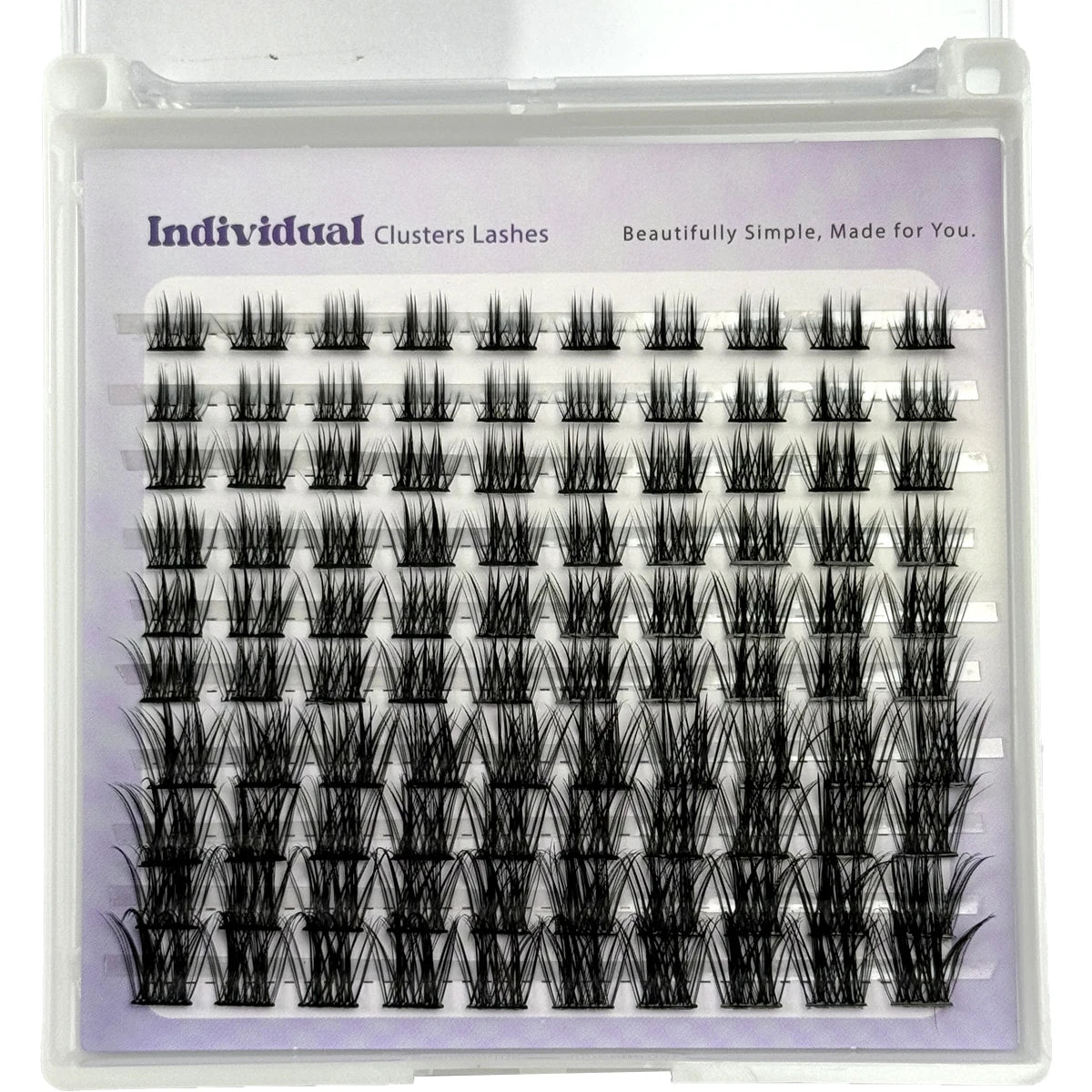 HBZGTLAD 10rows 110fans Diy Cluster Lashes8-16mm Cat Eye Lashes Invisible Band Premium Mink Manga Lash Clusters  Spiky Lashes