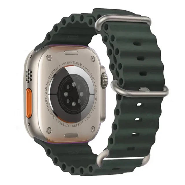 Ocean strap For Apple Watch Ultra 2 Band 49mm 10 9 8 7 45mm 41mm Silicone Bracelet Wristband iWatch 6 5 4 3 SE 44mm 40 42mm band