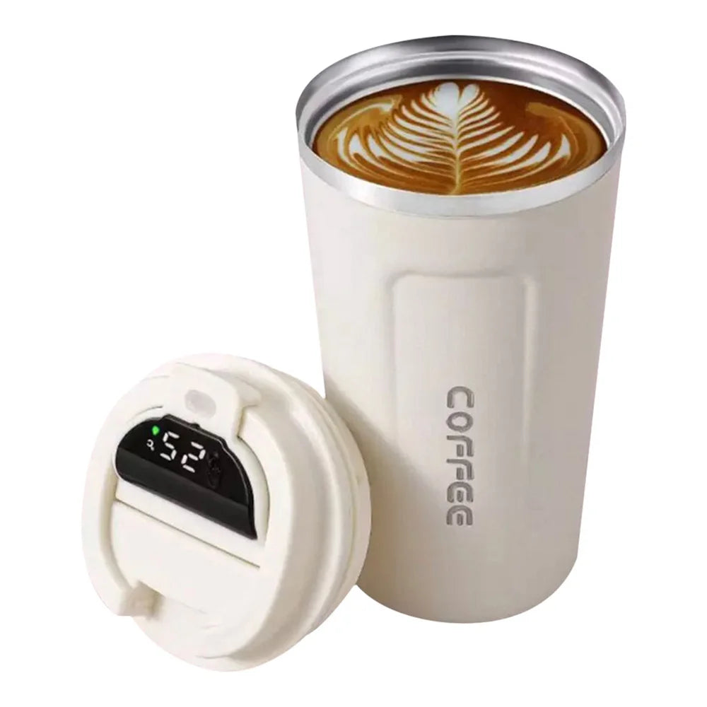 Stainless Steel Smart Coffee Tumbler Thermos Cup with Intelligent Temperature Display Portable Travel Mug 510ML Water Bottle