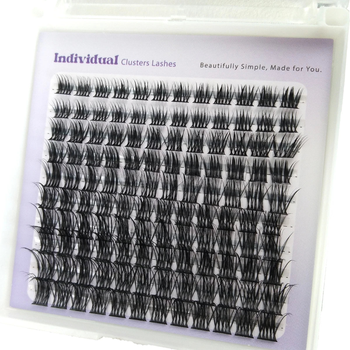 HBZGTLAD 10rows 110fans Diy Cluster Lashes8-16mm Cat Eye Lashes Invisible Band Premium Mink Manga Lash Clusters  Spiky Lashes
