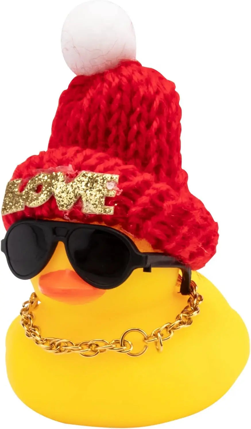 Rubber Duck Car Ornaments Yellow Duck Car Dashboard Decorations with Propeller Helmet for Christmas Decor and Home Decorations