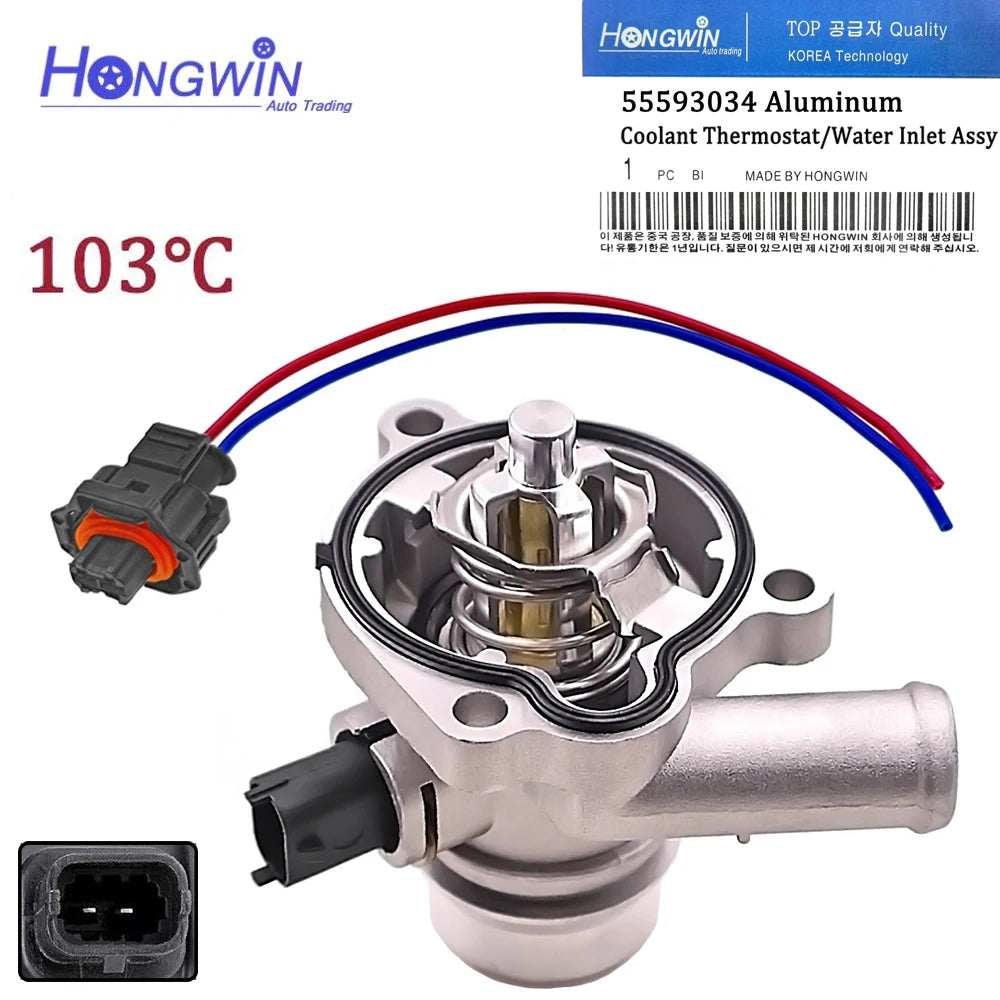 Aluminum Engine Coolant Thermostat or Connect plug Fit Holden Cruze JH Turbo 1.4 Sonic Opel Astra 11-15 55579010 55593034 131010