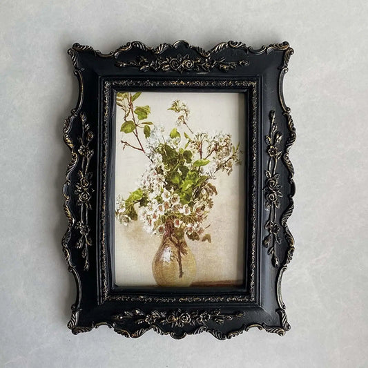 Picture Frame Elegant Craft Photo Display Home Decor Ornate Vintage Design for Office Graduation Wedding Living Room Tabletop