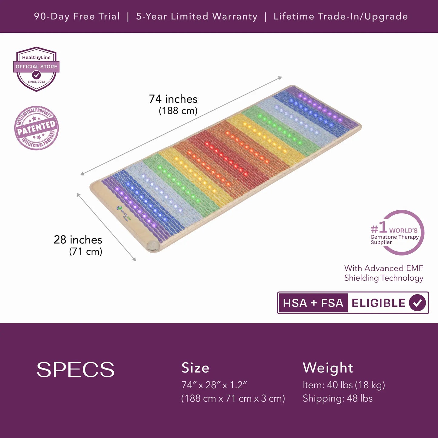 Rainbow Chakra 360 Wrap Set