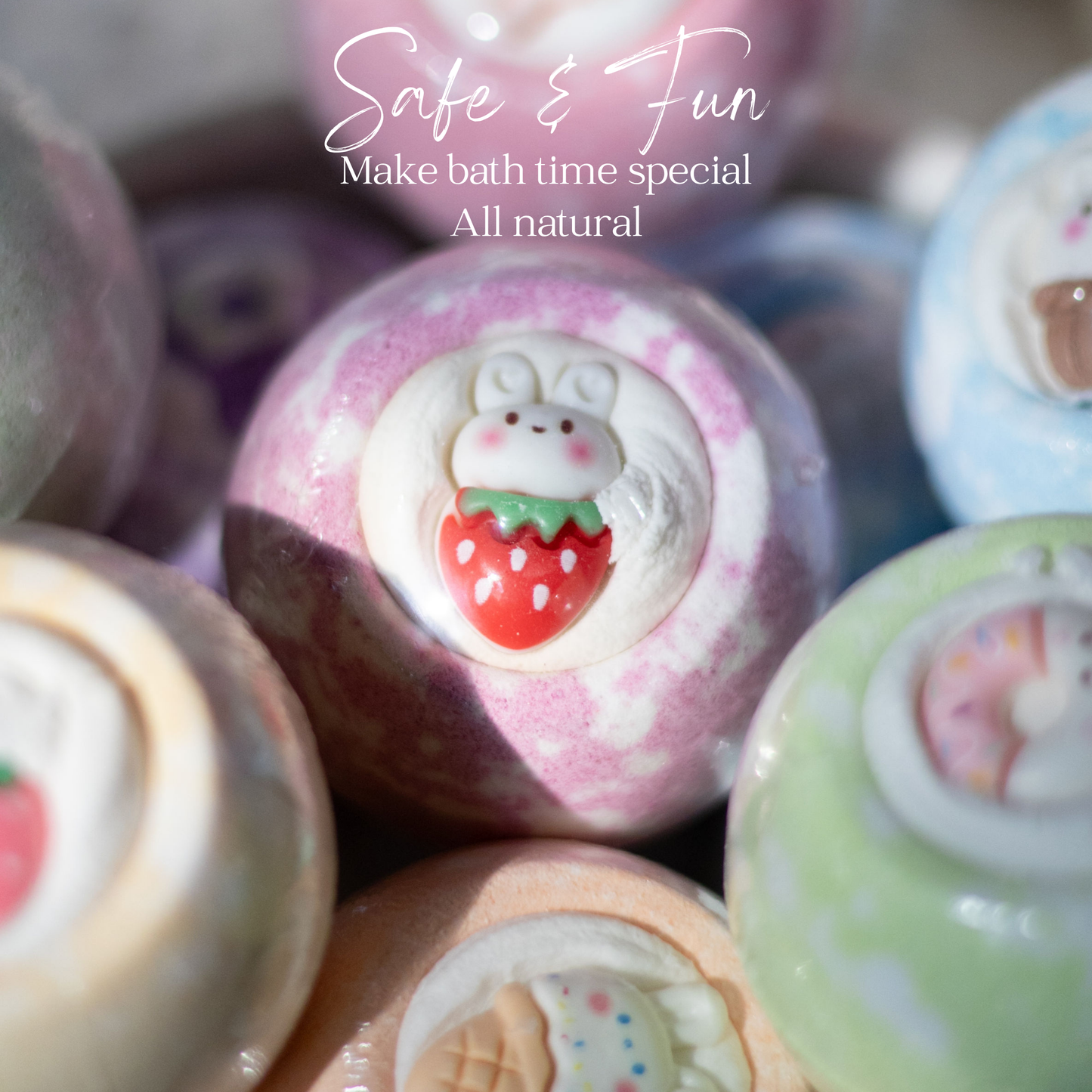 EvolutionUSA 12pc Bloom Bath Bombs with Toys Inside, Adorable Girl Bath Bomb Set, Bubbly Kids Bathbombs, Fizzy Bath Ball, Kids Bath Bombs for Girls, Childrens Bath Bomb Set Birthday, Christmas