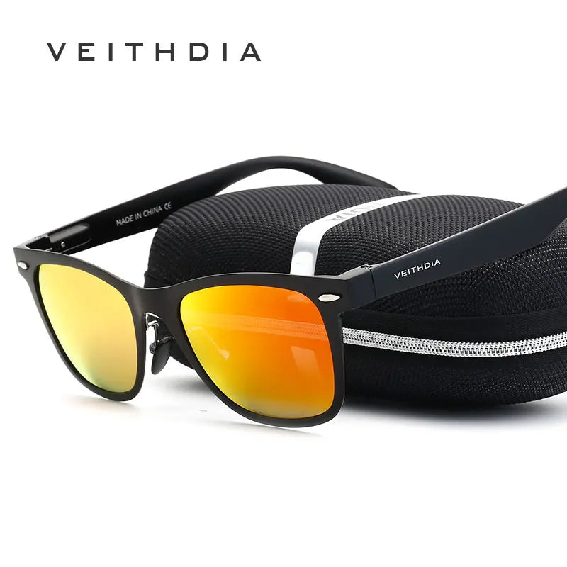 VEITHDIA Sunglasses Aluminum Magnesium Fashion Men's UV400 Mirror Sun Glasses Goggle Eyewear Female Male Accessories For Women