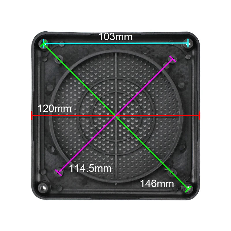 SHEVCHENKO 4 Inch Car Square Speaker Grilles Protective Mesh Cover PP Plastic For Car Speaker Net Cover 119*119MM 2pcs