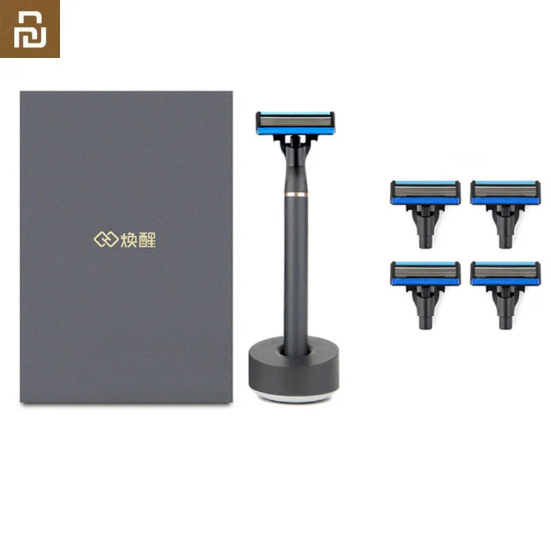 Original Youpin Men Shaver Manual Razor 7 in 1 Sets Magnetic Replace the Clip German importing Shaving Gift for father husband