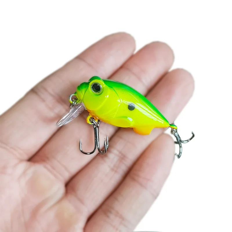 OUTKIT 1PCS New Japanese Design Hard Fishing Lure 4cm/5.2g Mini Crank Bait For Pike Perch Bass Sinking Crankbait Pesca