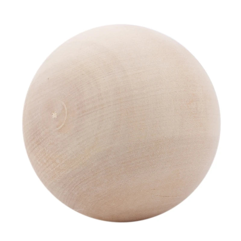 Wooden Balls Without Bore Dia. 50mm/60mm/70mm/80mm Exercise Wooden Ball Durable DIY Painted Exercise Wooden Ball