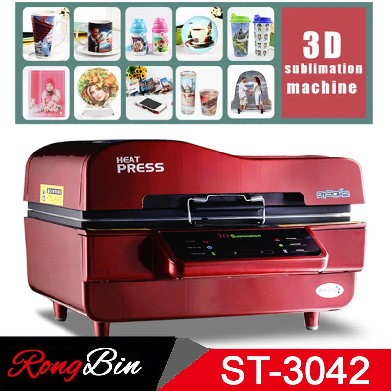 ST-3042 3D Vacuum Press Machine Heat Press Printer 3D Sublimation Heat Press Machine for Cases Mugs Plates Glasses