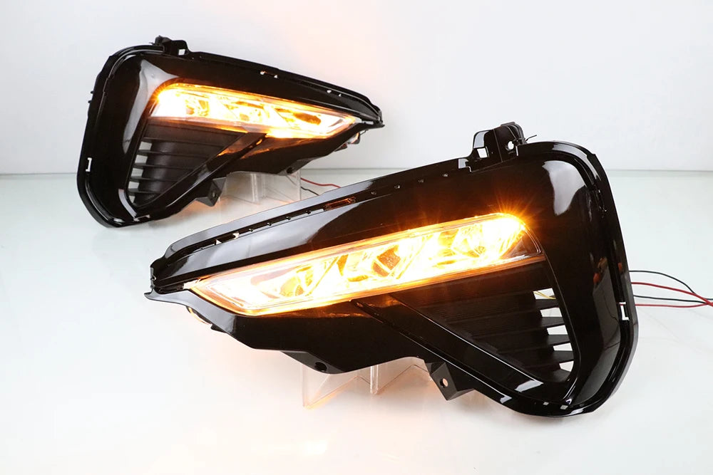 LED DRL Day Light for Kia Optima K5 2019-2021 Daytime Running Light Fog Lamp Bezel with Turn Signal