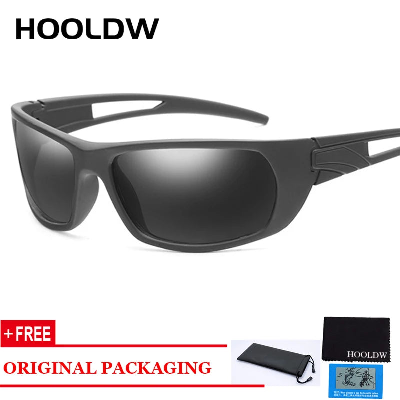 HOOLDW Retro Polarized Photochromic Sunglasses Night Vision Glasses Men Women Day Night Driving Anti-glare Goggle Eyewear UV400