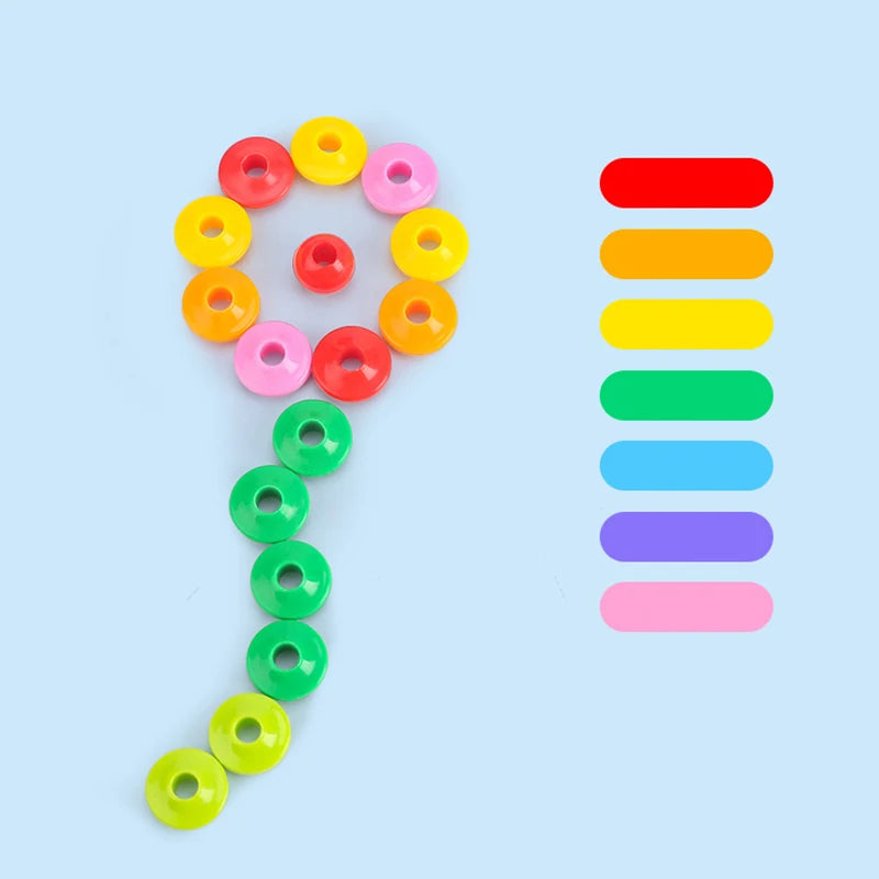 Primary Lacing Beads Educational Montessori Stringing Toy Autism Toys Toddlers Kids Preschool Children Training Gifts