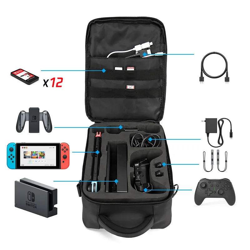 luxury Carrying Backpack for Nintendo Switch Accessories Joy-con Game Host Case cover Shoulder Bag Pouch for Nintendo Switch