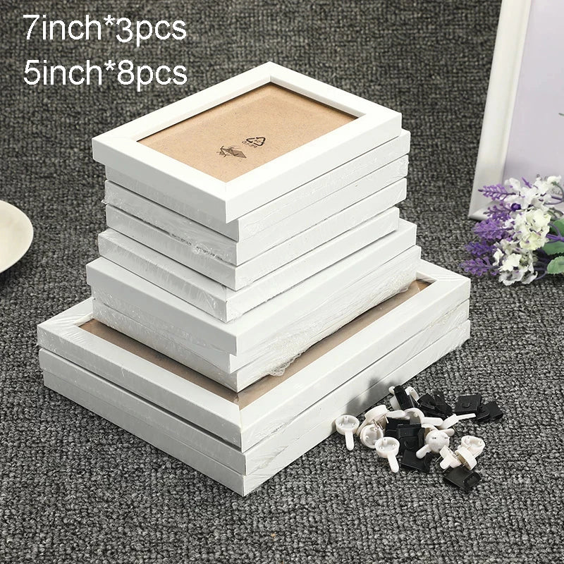 11Pcs Picture Frames Wall Photo Frame Architecture Picture Frame Set Modern Decor Living Room Home Decoration marcos de fotos