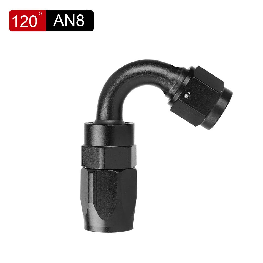 AN6 AN8 AN10 Oil Fuel Swivel Hose Anoized Aluminum Straight Elbow 0 45 90 120 180 Degree Hose End Oil Fuel Reusable Fitting