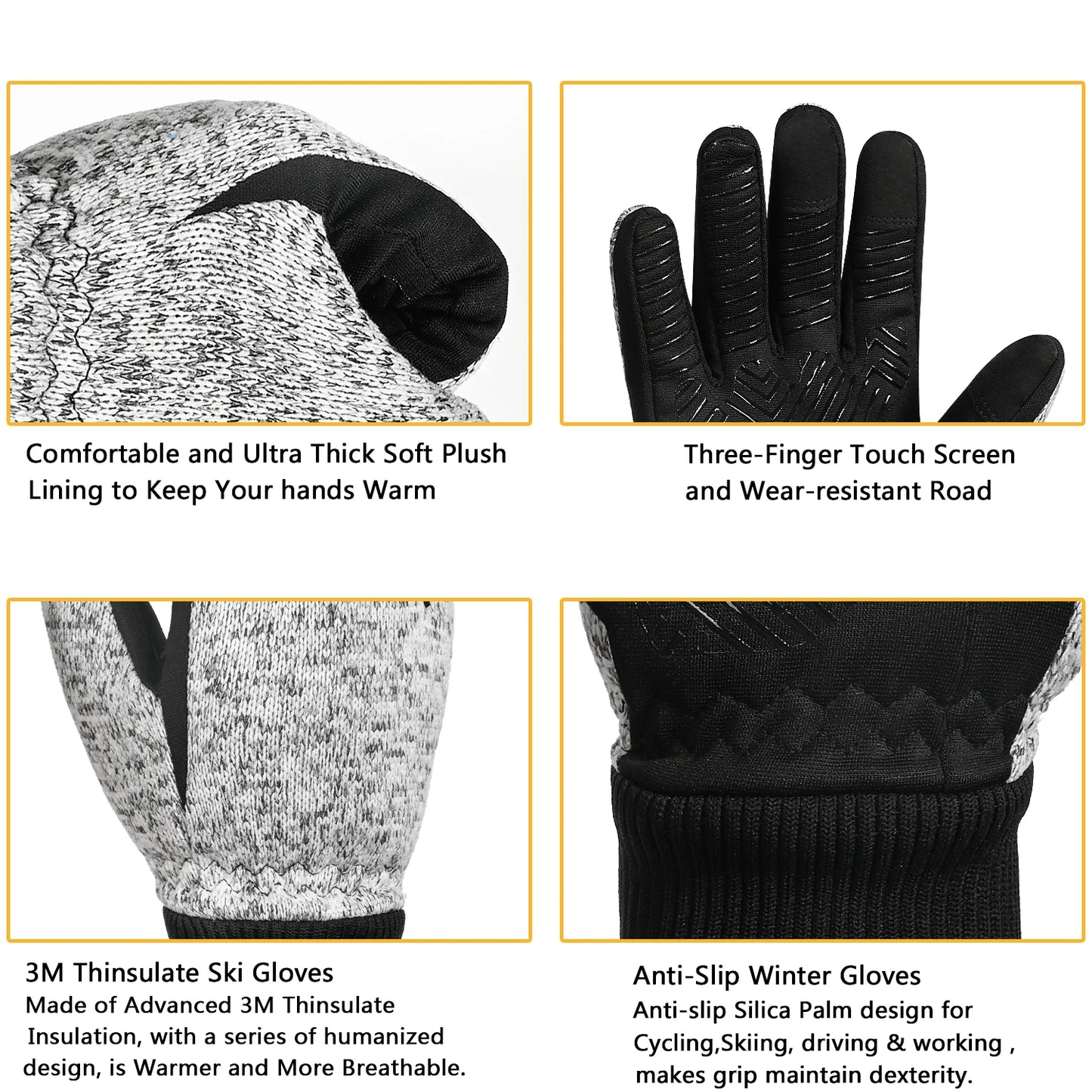 MOREOK -10℃ Winter Gloves 3M Thinsulate Warm Thermal Gloves Touchscreen Bike Gloves Anti-slip Bicycle Cycling Gloves Men Women