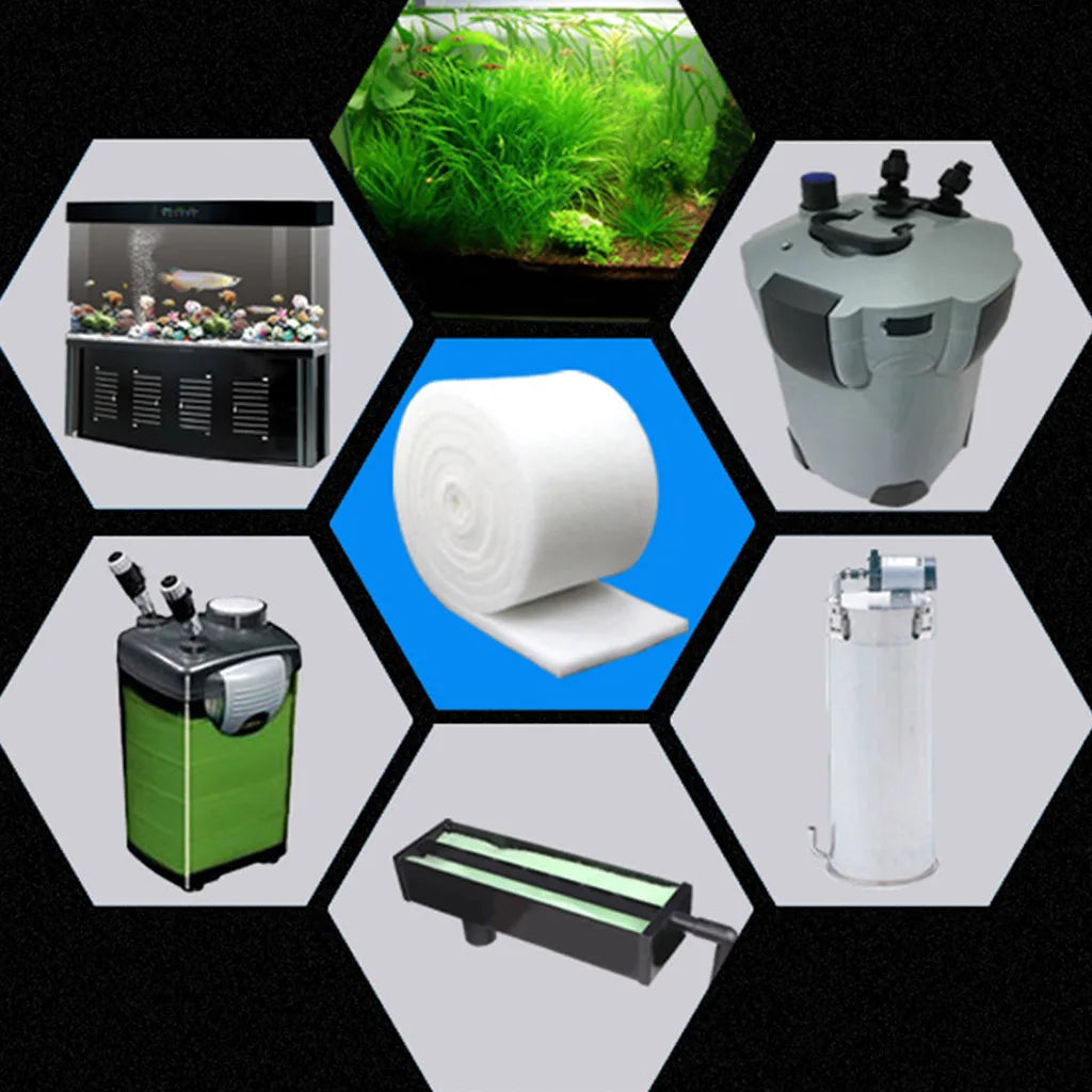 White Filtration Foam Aquarium Fish Tank Biochemical Filter Sponge Pad Skimmer Long Use Time Premium True Dual Density