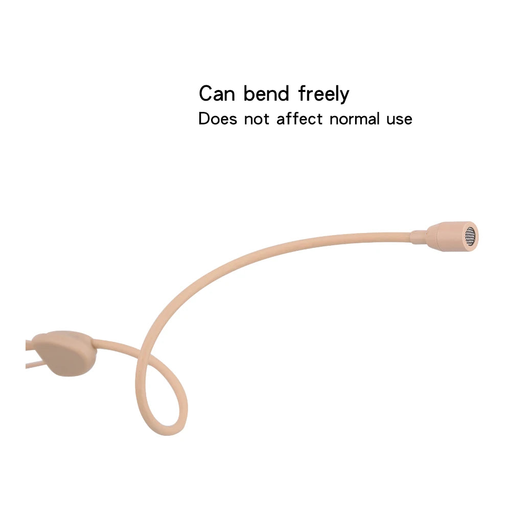 Upgrade Version Electret Condenser Headworn Headset Microphone Double Ear Hanging 4 Pin XLR TA4F For Shure Body Pack Thick Cable