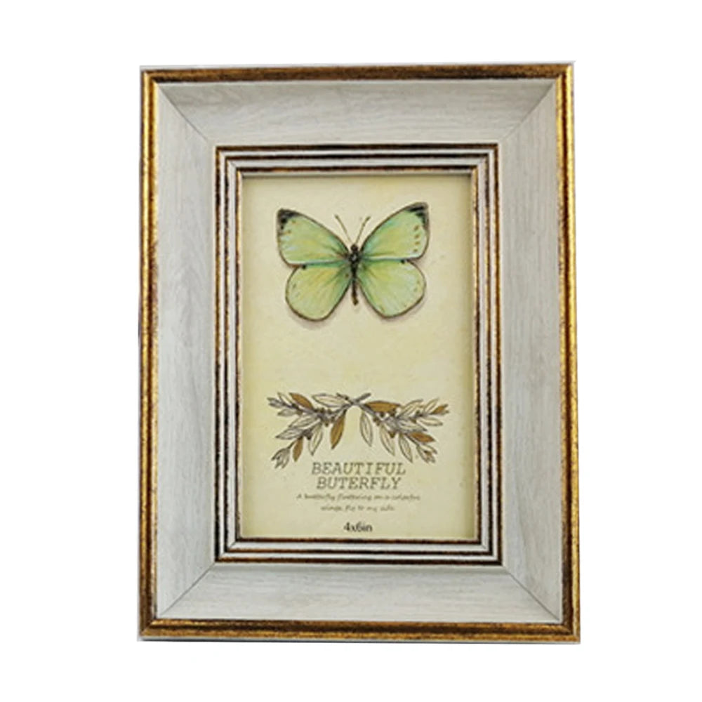 Wooden Picture Frame Vintage Portrait Photo Frames 6 Inch 7 Inch Wedding Anniversary Retro Landscape Horizontal Poster Frame