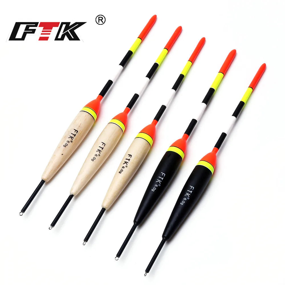 FTK Barguzinsky Fir Light On The Dark 5Pcs/Lot Fishing Float Length 19-23cm Float Weight 2g-6g For Carp Fishing