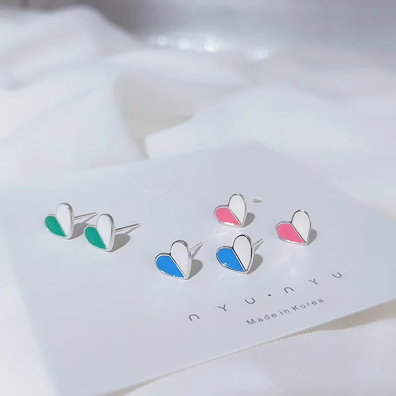 925 Sterling Silver Heart Star Dog Stud Earrings For Women Wedding Brincos pendientes mujer moda 2023