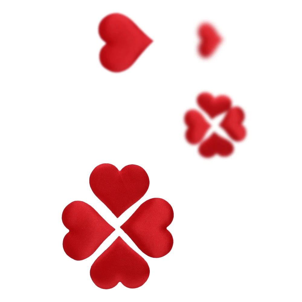 100Pcs/lot Fabric Love Heart Sponge Rose Petals DIY Wedding Party Decorations Valentine's Day Birthday Supplies Handmade Craft