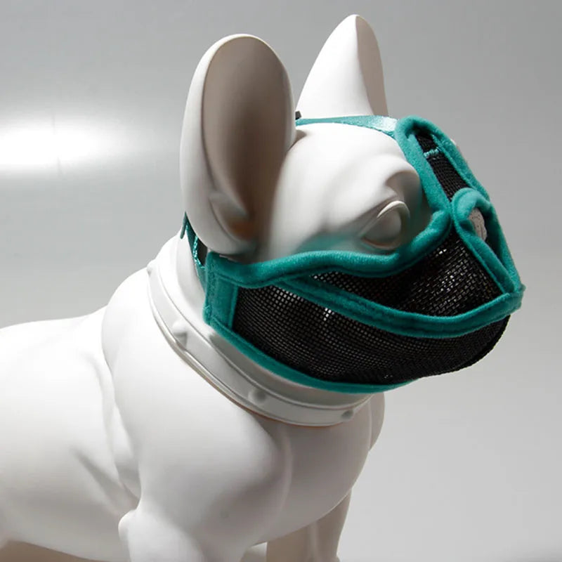 Short Snout Dog Muzzles Adjustable Soft Breathable Mesh for Biting Chewing Barking Training Collars, Harnesses & Leads LBS