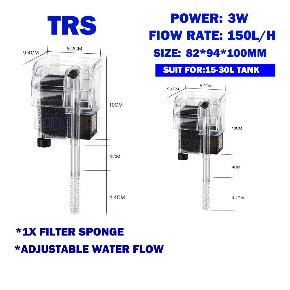 SunSun Hang On Up Waterfall Filter Water Pumps Hanging External Pump For 15-120L Aquarium Fish Turtle Tank HBL Series Skimmer