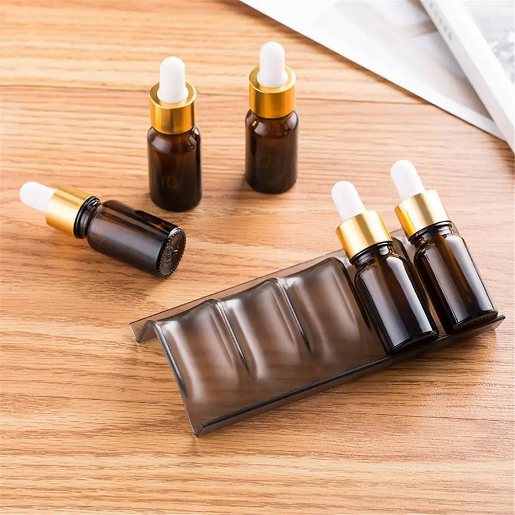 Drawer Storage Organizer Foldable Essential Oil Bottle Plastic Rack Durable Heat Resistant Essential Oil Bottle Display Stand