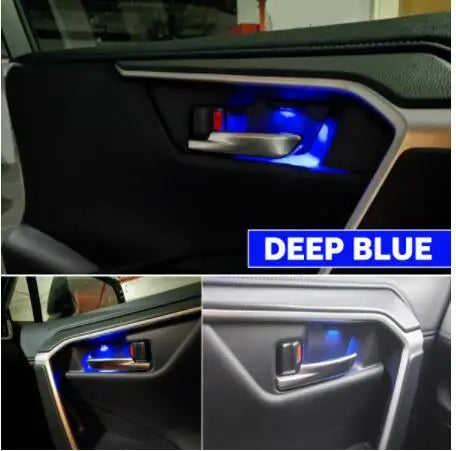 Car LED Door Bowl Armrest Atmosphere Light Interior Lights Decoration Door Bowl Handle Frame Light for Toyota RAV4 2019 2020