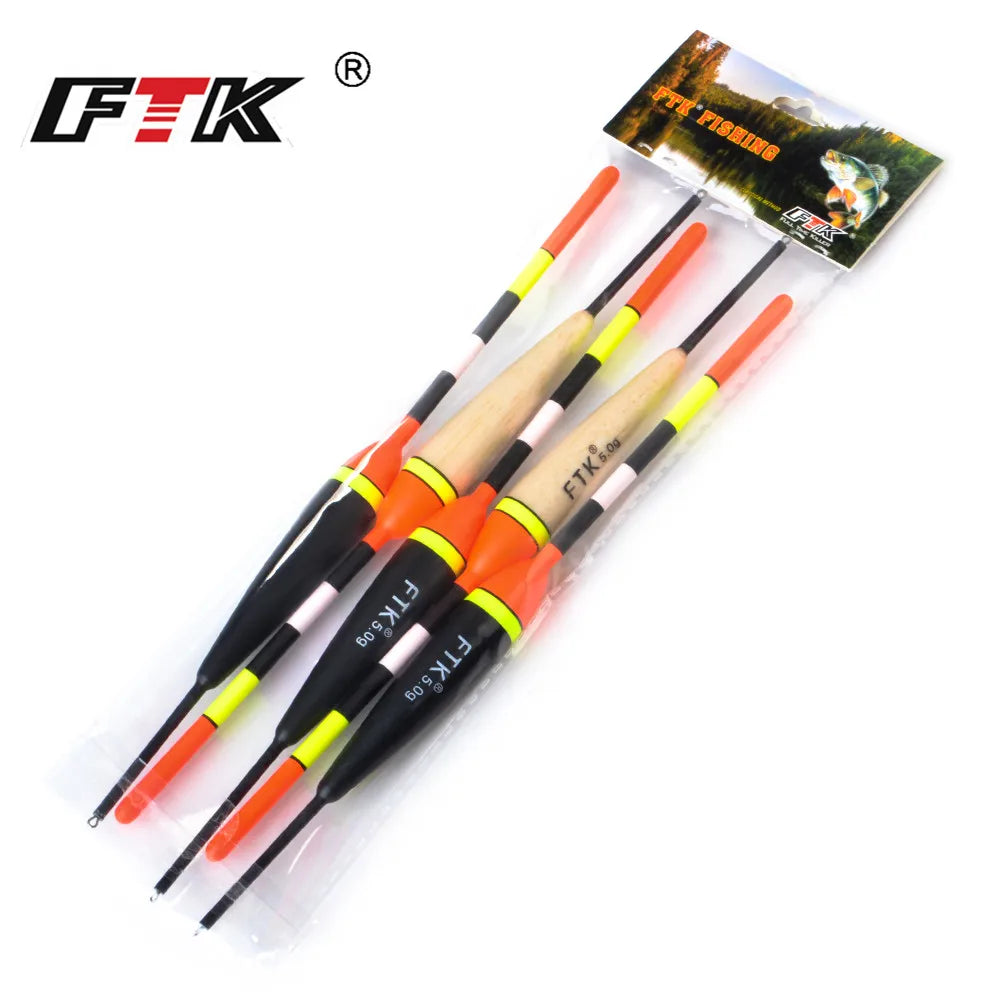 FTK Barguzinsky Fir Light On The Dark 5Pcs/Lot Fishing Float Length 19-23cm Float Weight 2g-6g For Carp Fishing