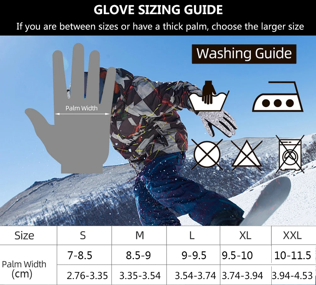 MOREOK -10℃ Winter Gloves 3M Thinsulate Warm Thermal Gloves Touchscreen Bike Gloves Anti-slip Bicycle Cycling Gloves Men Women