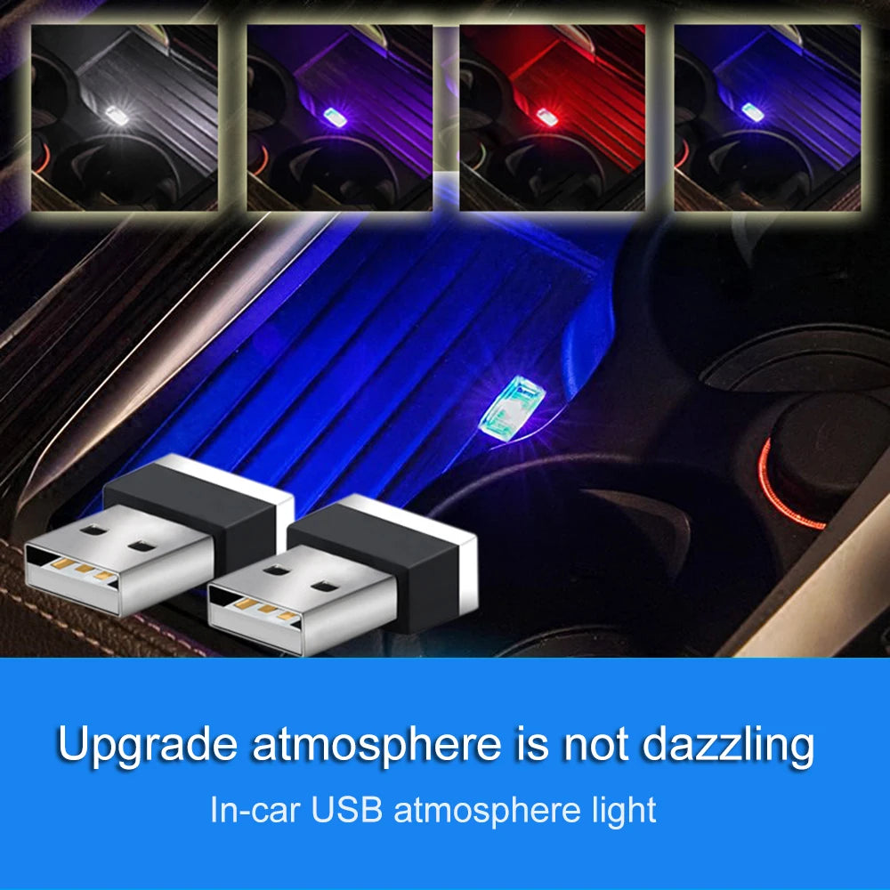 Auto Interior Decorative Atmosphere Lamp Mini RGB USB LED Car Ambient Light Neon Styling Light For Car Home Accessories