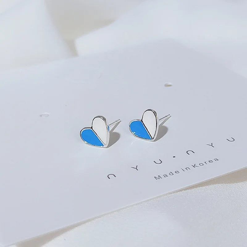 925 Sterling Silver Heart Star Dog Stud Earrings For Women Wedding Brincos pendientes mujer moda 2023