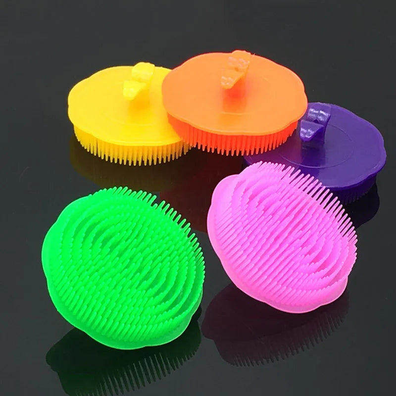 Round Pet Products Dog Cat Bath Brush Comb Cute Lovely Fur Grooming Massage Device Colorful Hair Brush