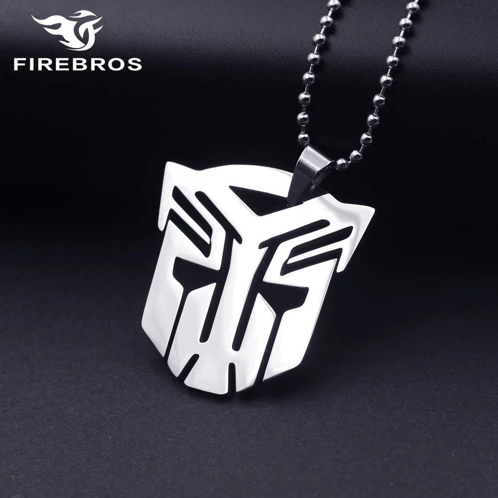 FIREBROS 20/24" Chain High Polish Never Fade 316L Stainless Steel Movie Anime Necklace Pendant Men Cosplay Jewelry Kids Boy Gift