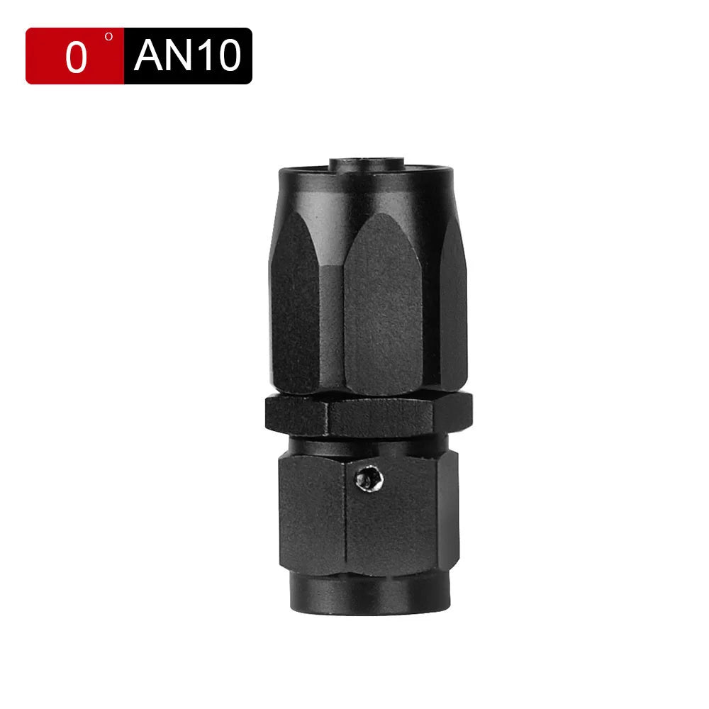AN6 AN8 AN10 Oil Fuel Swivel Hose Anoized Aluminum Straight Elbow 0 45 90 120 180 Degree Hose End Oil Fuel Reusable Fitting