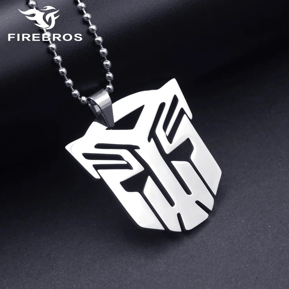 FIREBROS 20/24" Chain High Polish Never Fade 316L Stainless Steel Movie Anime Necklace Pendant Men Cosplay Jewelry Kids Boy Gift