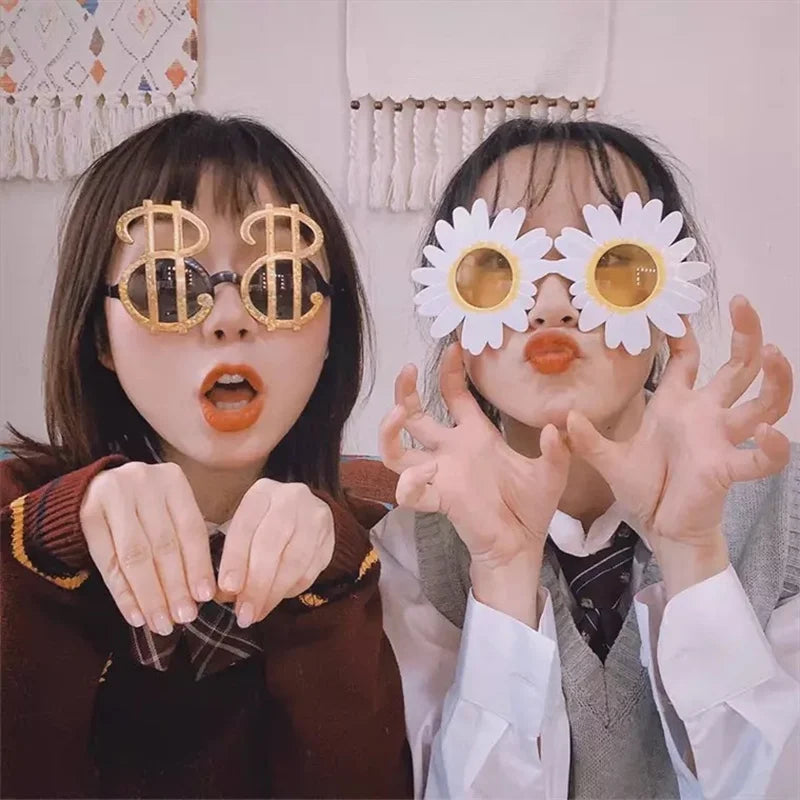 1 Pcs Funny Crazy Party Dress Glasses Sunglasses Accessories Novelty Costume Party Carnival Glasses Event Decoration Supplies