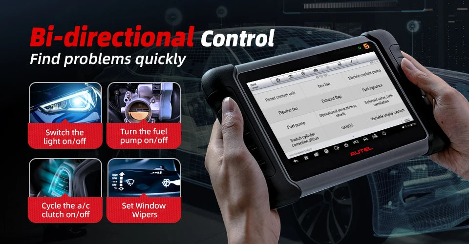 Autel MK808S Bi-Directional Control Automotive Scanner Car Diagnosis and IMMO Key Coding Tool PK MX808S MK808BT PRO