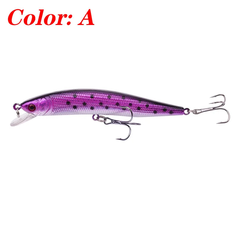 5Pcs Mixed Colors Minnow Fishing Lure Set 10cm 8.5g Artificial Hard Bait for Pike Carp Bass Crankbait With Hook Swimbait Tackle