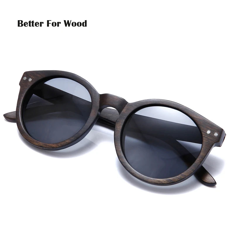 Hot Selling Summer Unisex Cateye Vintage Round Wood Sunglasses Women Polarized Lens Wooden Sun Glasses For Free Shipping