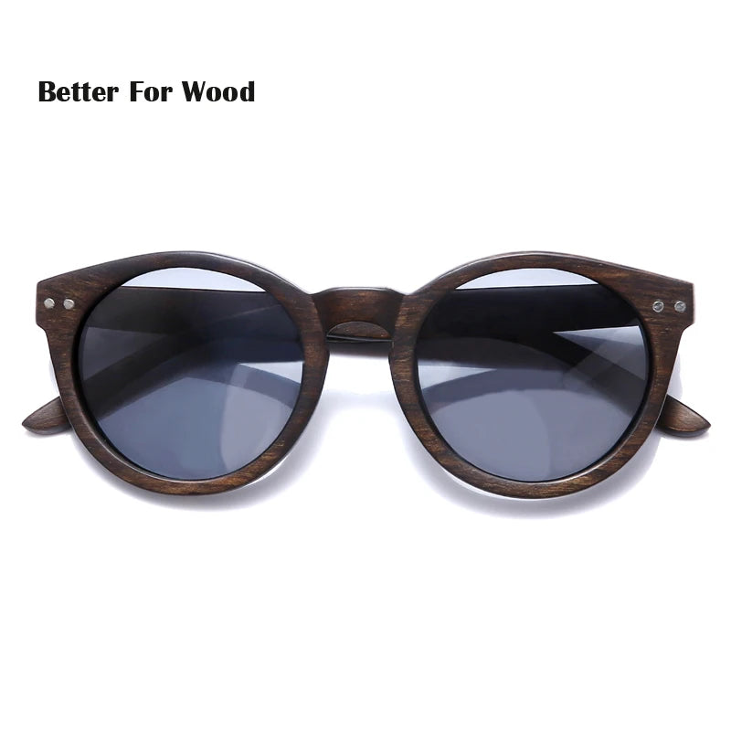 Hot Selling Summer Unisex Cateye Vintage Round Wood Sunglasses Women Polarized Lens Wooden Sun Glasses For Free Shipping