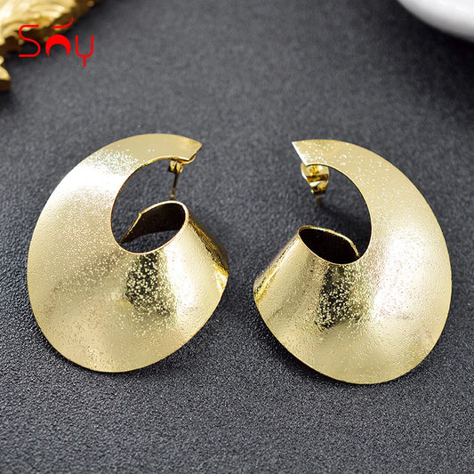 Sunny Jewelry Romantic Jewelry Big Earrings For Women Stud Earrings Copper Jewelry For Party Wedding Gifts Oval Jewelry Findings