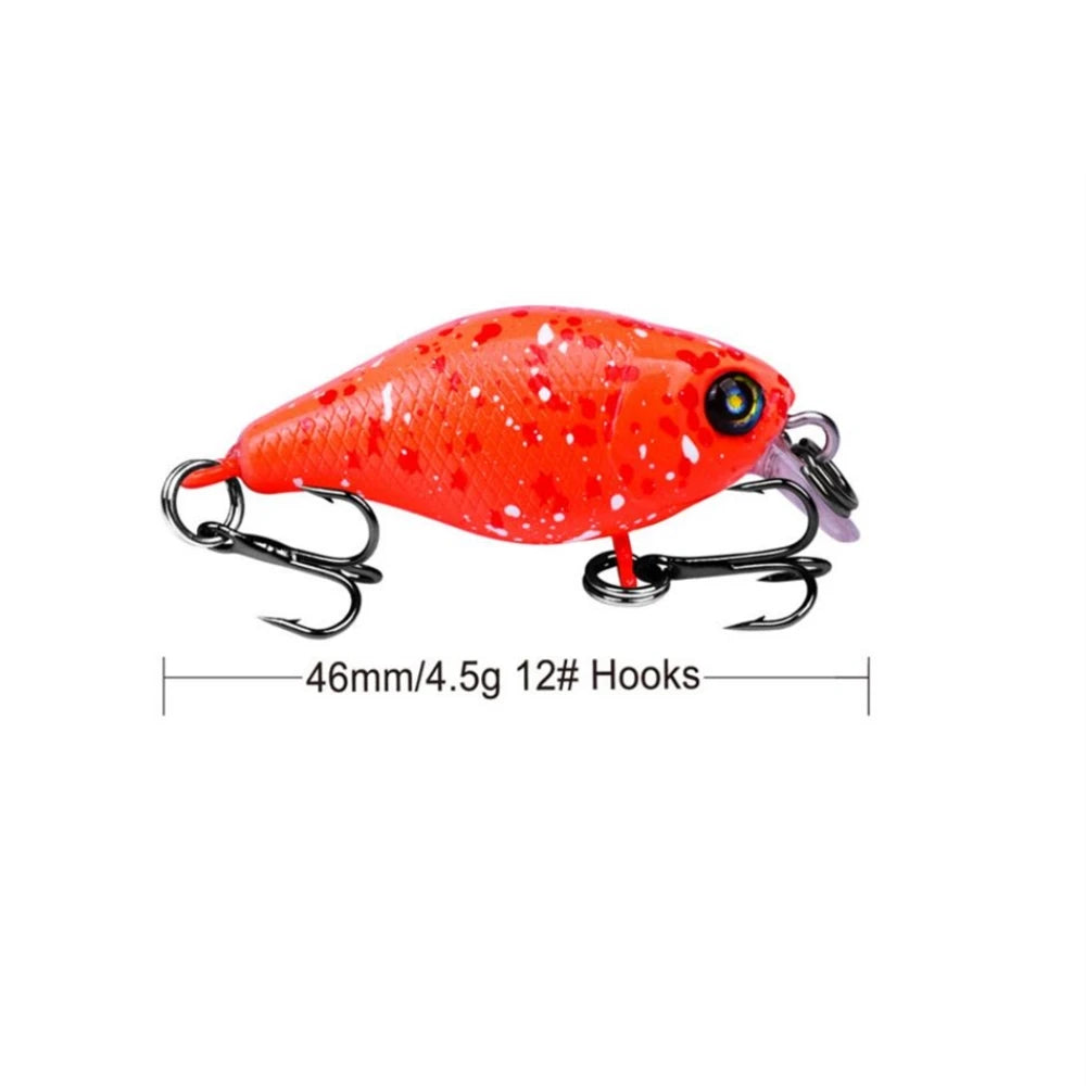 1Pcs Crank Fishing Lures Wobblers 45mm 4.3g Mini Crankbait Artificial Plastic Hard Bait Bass Pike Fishing Tackle