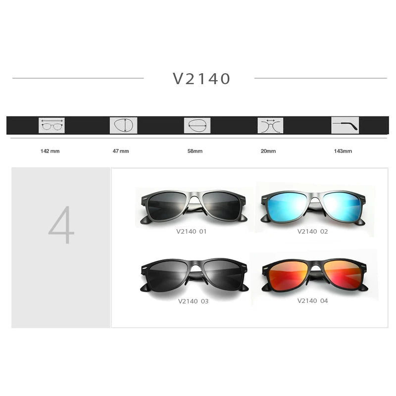 VEITHDIA Sunglasses Aluminum Magnesium Fashion Men's UV400 Mirror Sun Glasses Goggle Eyewear Female Male Accessories For Women